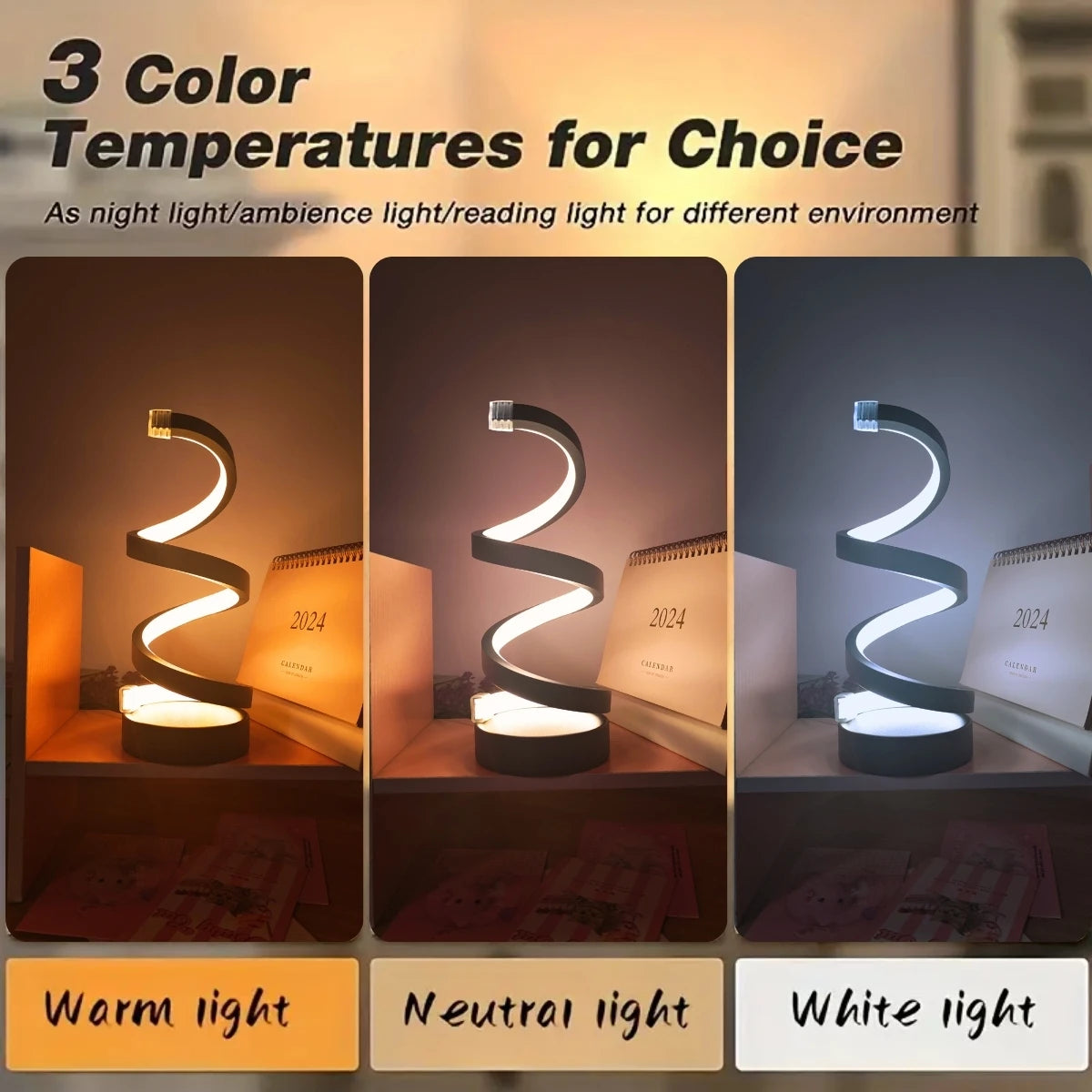Modern Spiral Table Lamp