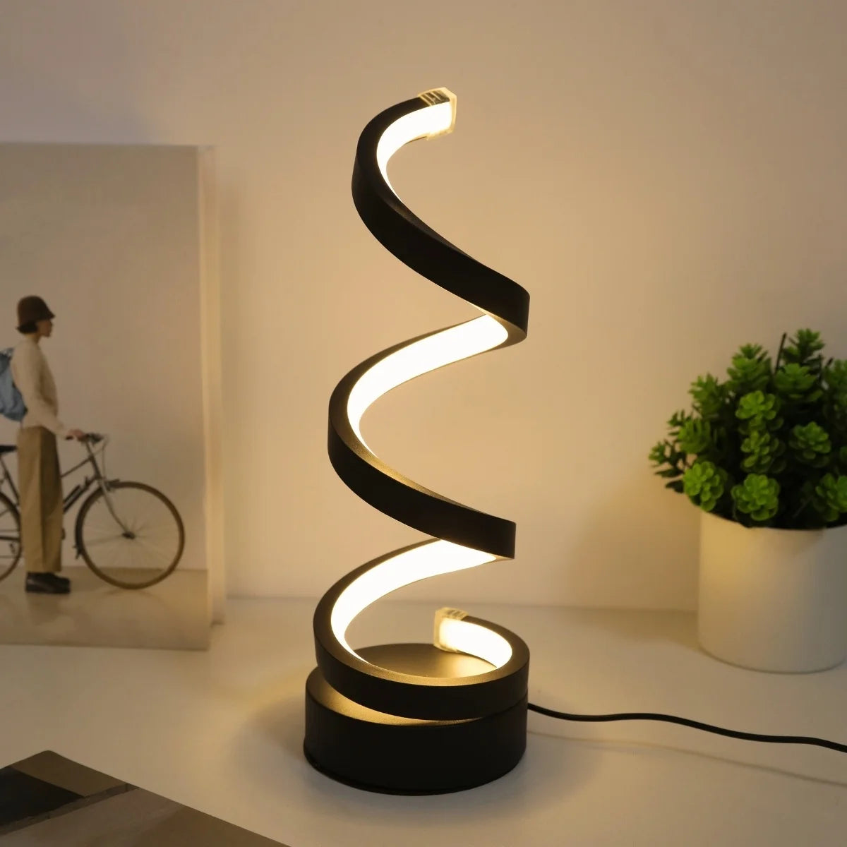 Modern Spiral Table Lamp
