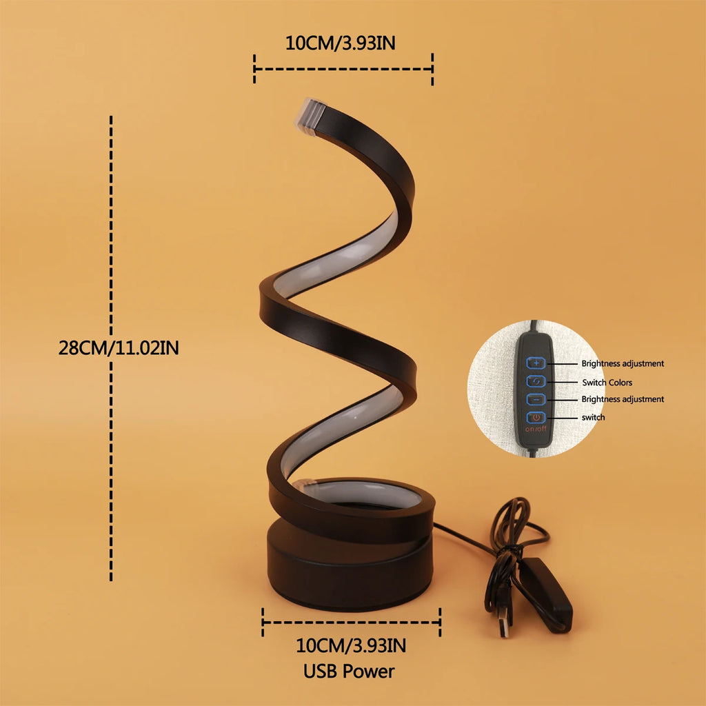 Modern Spiral Table Lamp