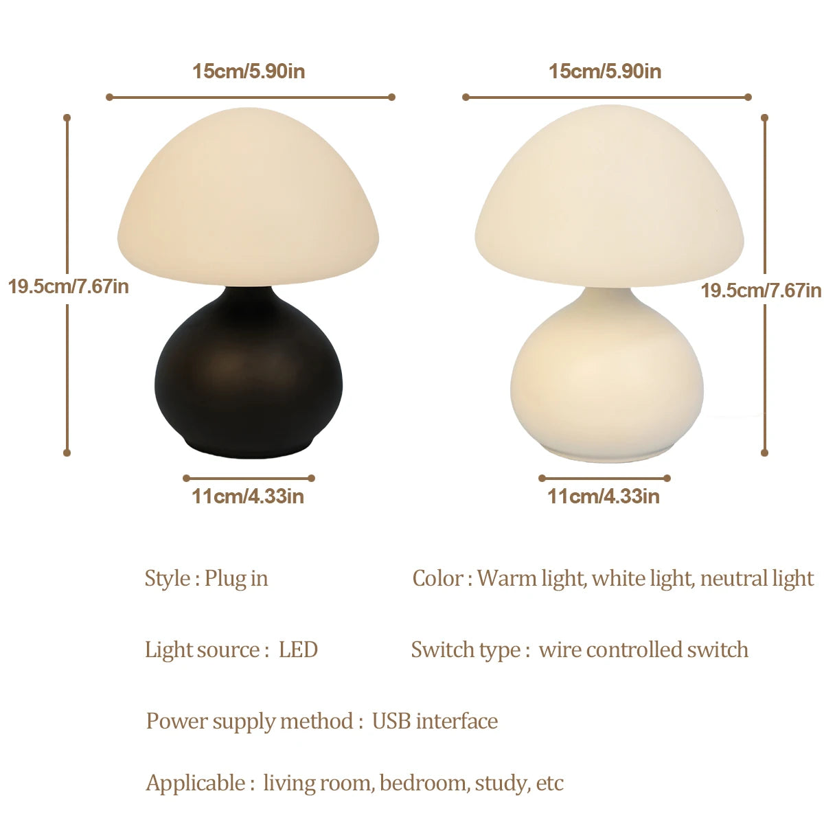 Mushroom Table Lamp