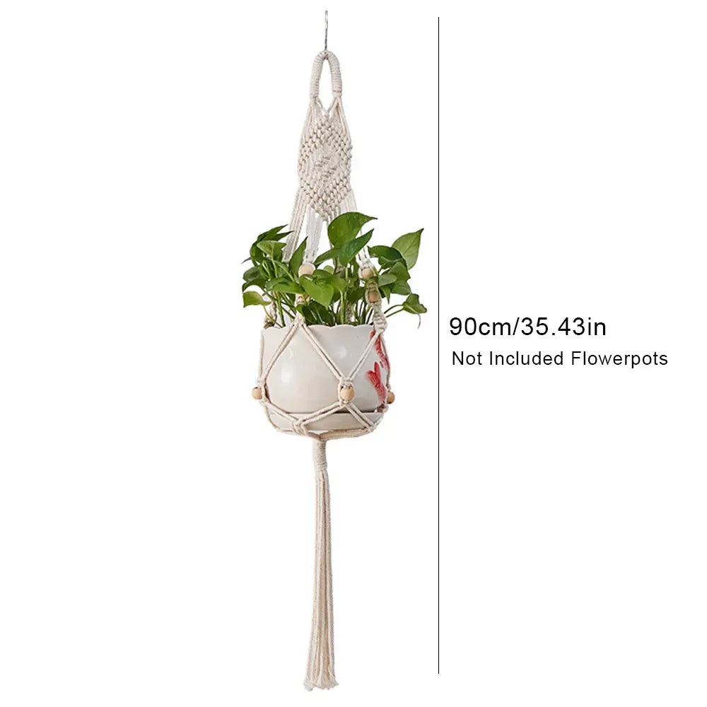 Boho Macramé Hanging Plant Holder