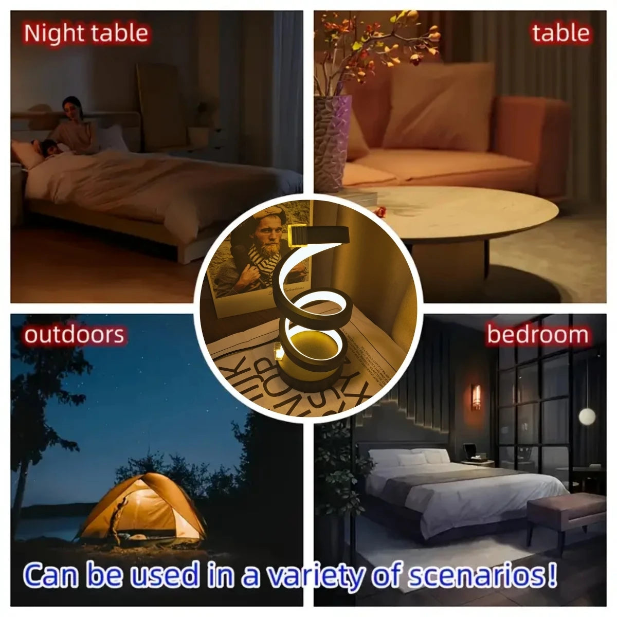 Modern Spiral Table Lamp