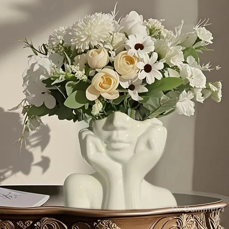 Nordic Art Girl Flower Vase