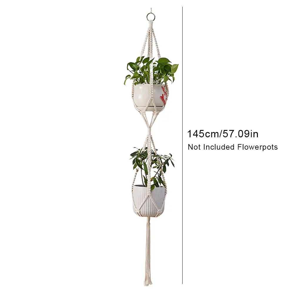 Boho Macramé Hanging Plant Holder