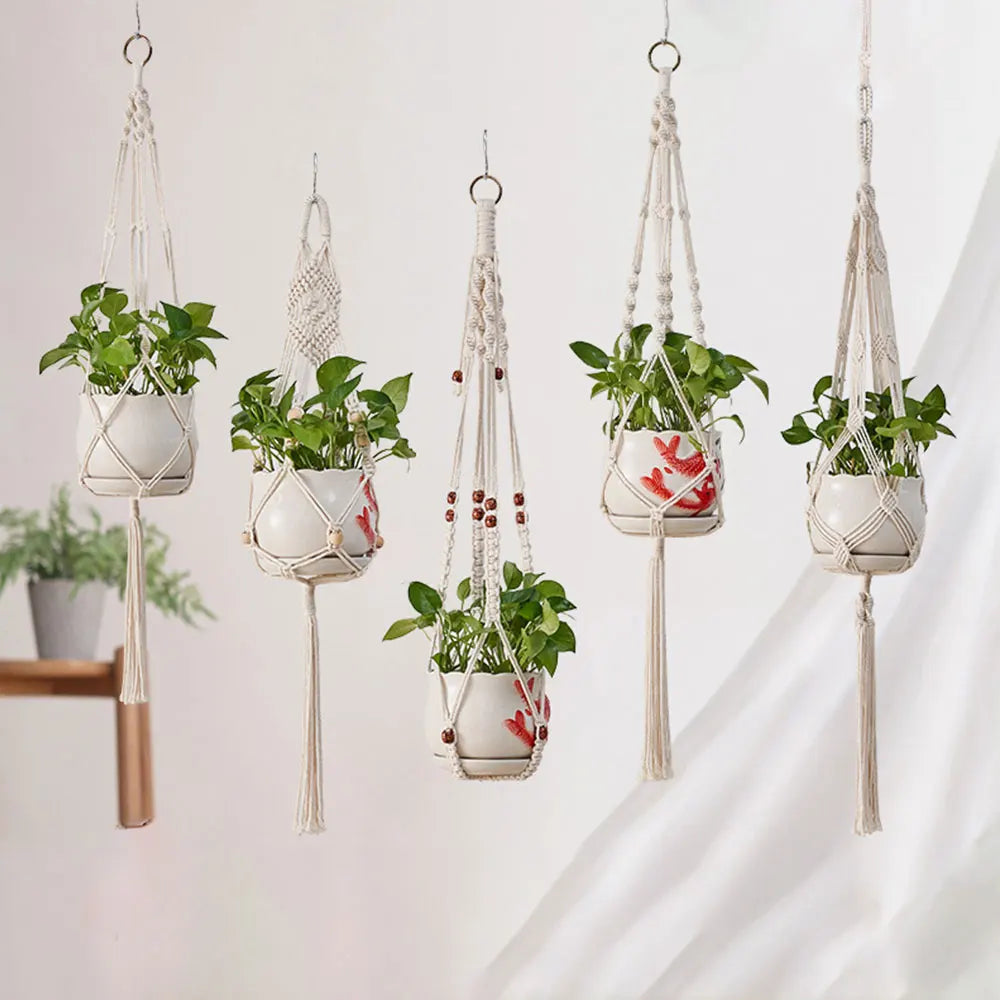 Boho Macramé Hanging Plant Holder